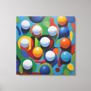 Toile Bal de golf Abstrait