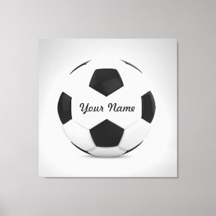 Toile Bal de soccer Nom personnalisé