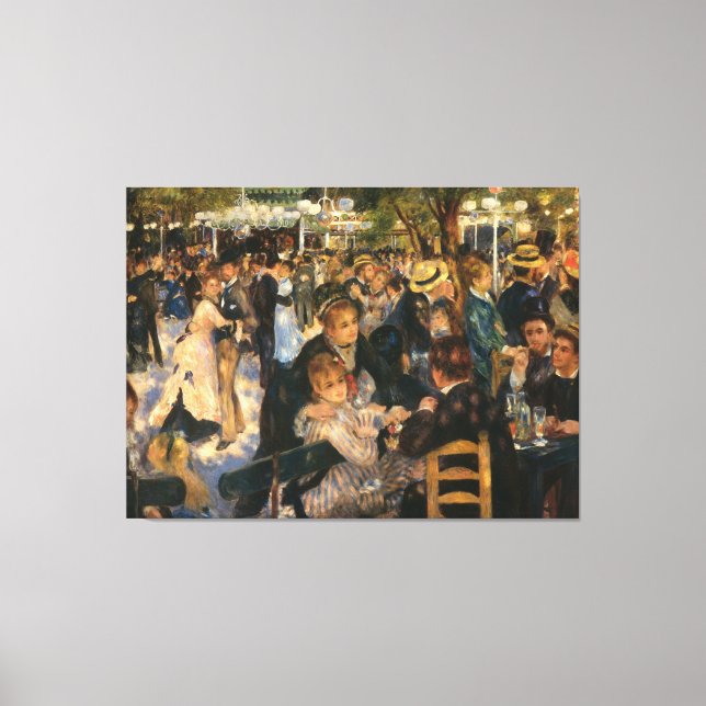 Toile Bal du moulin de la Galette de Renoir (1876) (Recto)