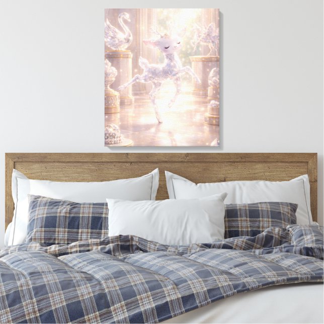 Toile Ballet Crystal Deer Canvas Print (Insitu(Chambre))