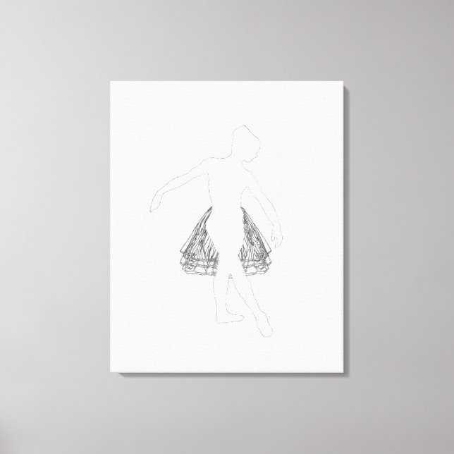 Toile Ballet Dancer Ligne de croquis Art Canvas Salle Fi (Recto)