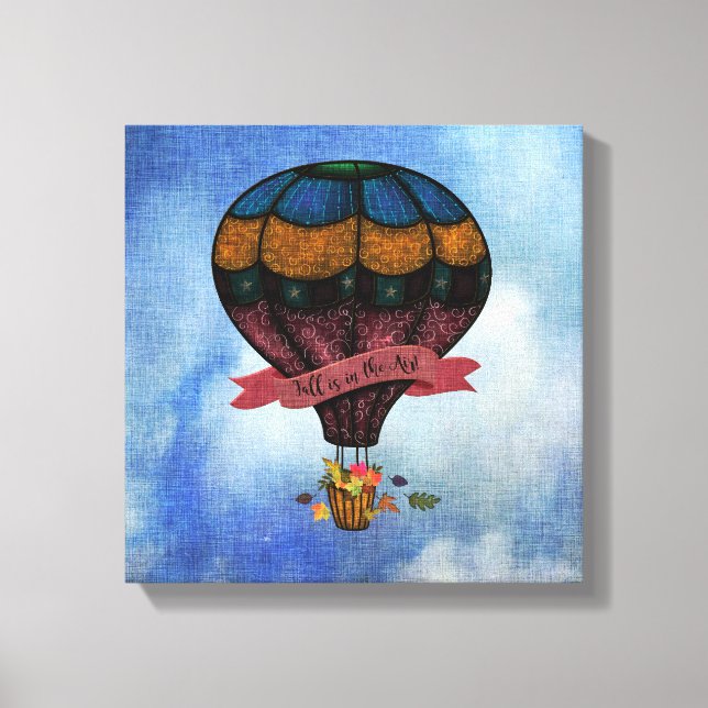 Toile Ballon à air chaud | L'automne est dans l'air (Recto)