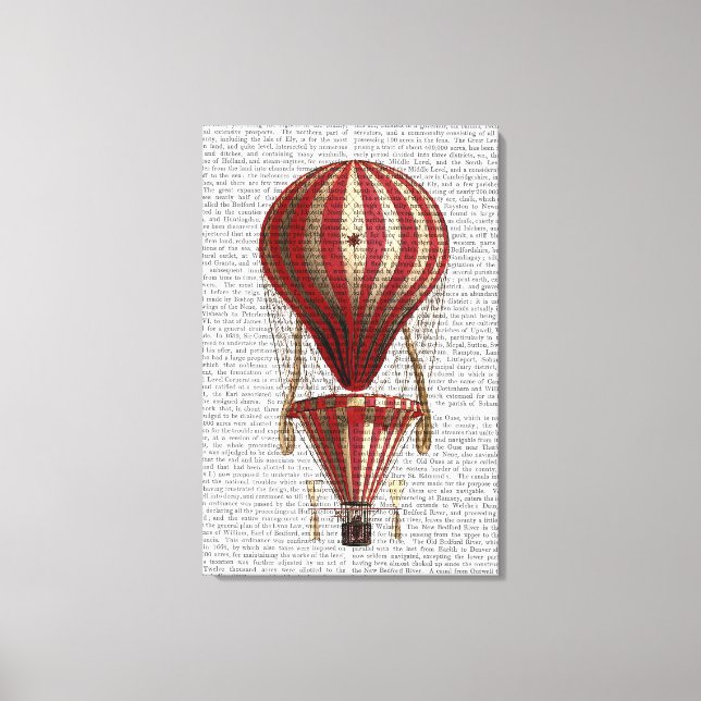 Toile Ballons à air chaud en cascade rouge (Recto)