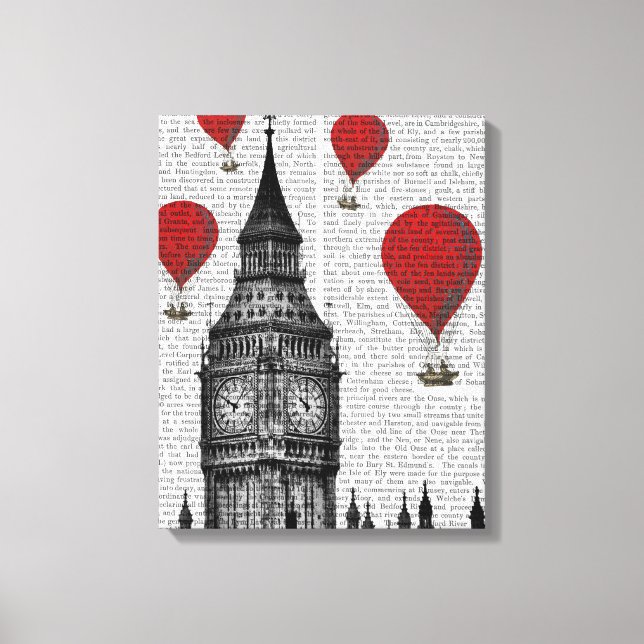 Toile Ballons Big Ben et Red Hot Air (Recto)
