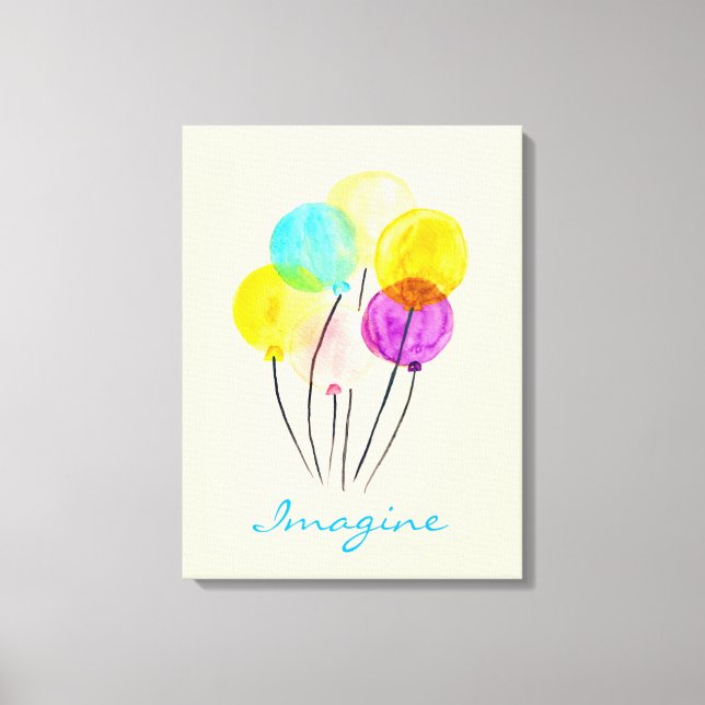 Toile Ballons mignons pastel imagine (Recto)