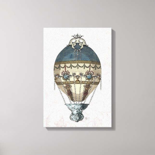 Toile Balloon baroque bleu & crème (Recto)