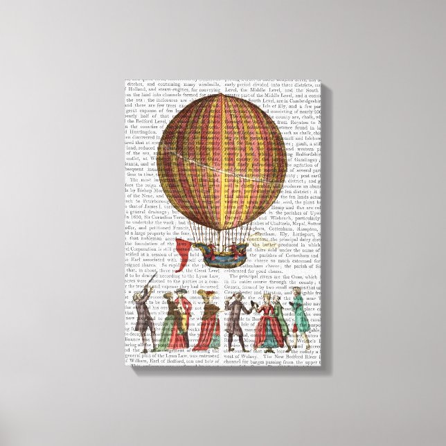 Toile Ballotte À Air Chaud Et Personnes (Recto)