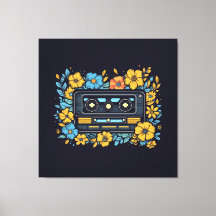 Bande de cassette avec fleurs