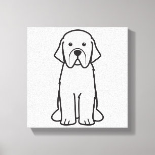 Toile Bande dessinée de chien de Terre-Neuve