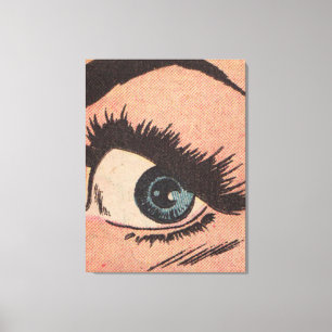 Toile Bande dessinée de Roy Lichtenstein Style Œil Bleu