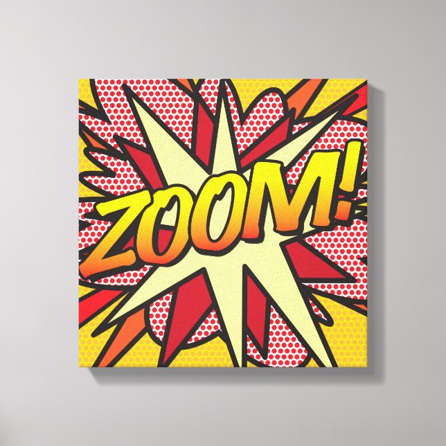 Toile Bande dessinée Pop Art ZOOM Superhero (Recto)
