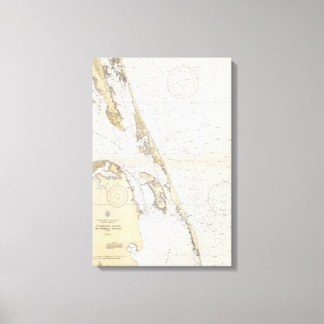 Toile Banques extérieures de la Caroline du Nord Carte n (Recto)