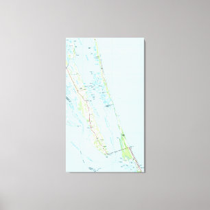 Toile Banques externes du nord la Caroline du Nord Map