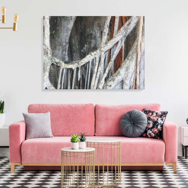 Toile Banyan Tree Closeup Photo (Insitu(Salon))