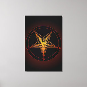 Toile Baphomet de style ancien flamme 24x36 Qualité du m