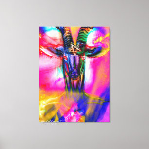 Toile Baphomet psychédélique