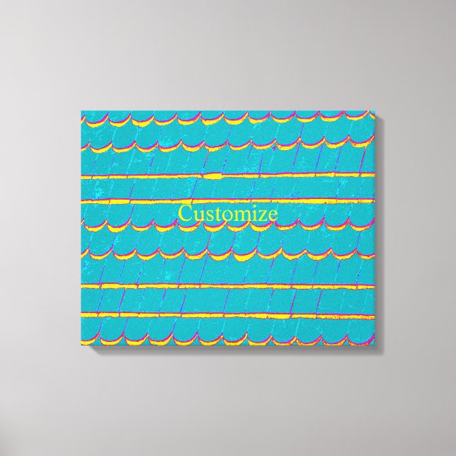 Toile bardeaux verts bleu motif Thunder_Cove (Recto)