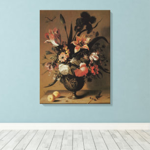 Toile Baroque Vintage, Nature morte florale Fleurs dans