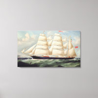 Barque Clipper 'Clendovey' (huile sur toile)