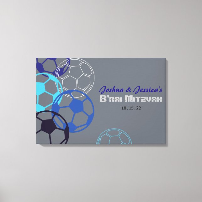 Toile Barre SOCCER Bat Mitzvah Connexion Carte (Recto)