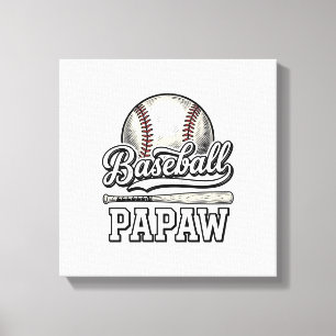 Toile Baseball Papaw Gravure Vintage T-Shirt Design_1