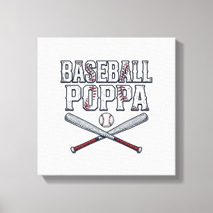 Toile Baseball Poppa Vintage Gravure Design de T-Shirt_1