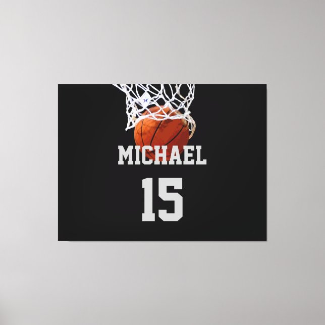 Toile Basket-ball Votre nom (Recto)