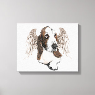 Toile Basset Hound Angel