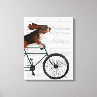 Basset Hound sur vélo
