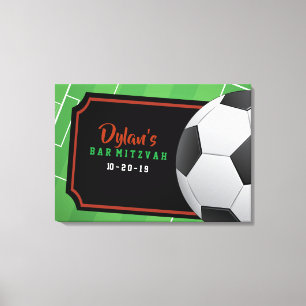 Toile BAT MITZVAH de la barre du FOOTBALL Connexion