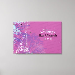 Toile Bat mitzvah FRANÇAIS de barre de PARIS FRANCE