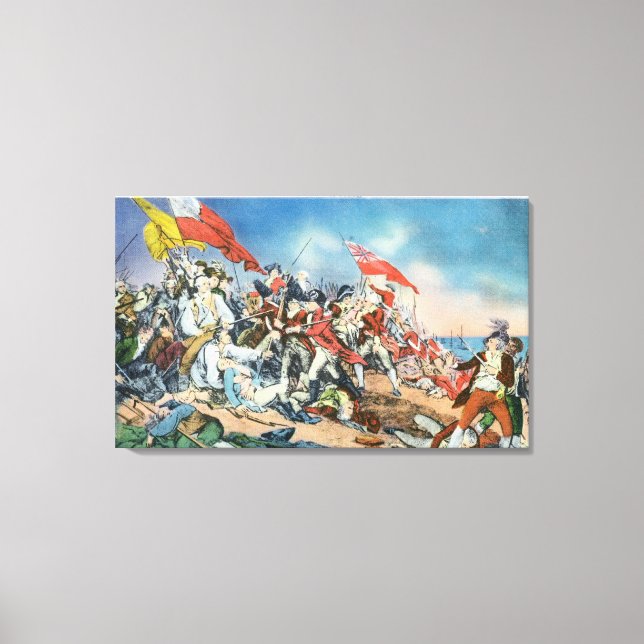 Toile Bataille de Bunker Hill Scene - Charlestown, MA (Recto)