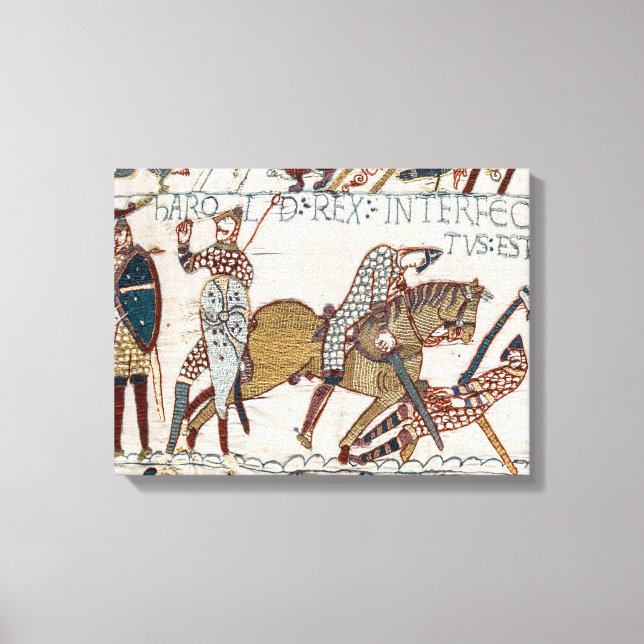 Toile Bataille de Hastings - Bayeux Tapestry King Harold (Recto)
