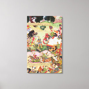 Toile Bataille entre les forces de la Perse et de Turan