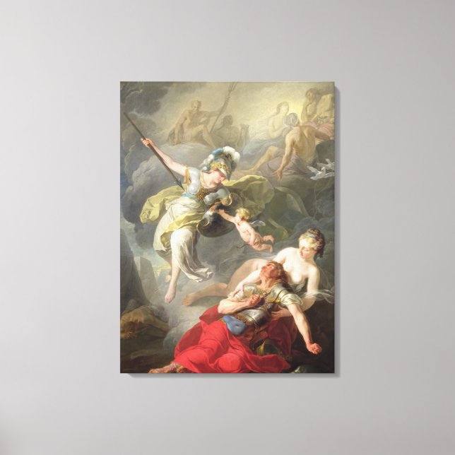Toile Bataille entre Minerva et Mars, 1771 (Recto)