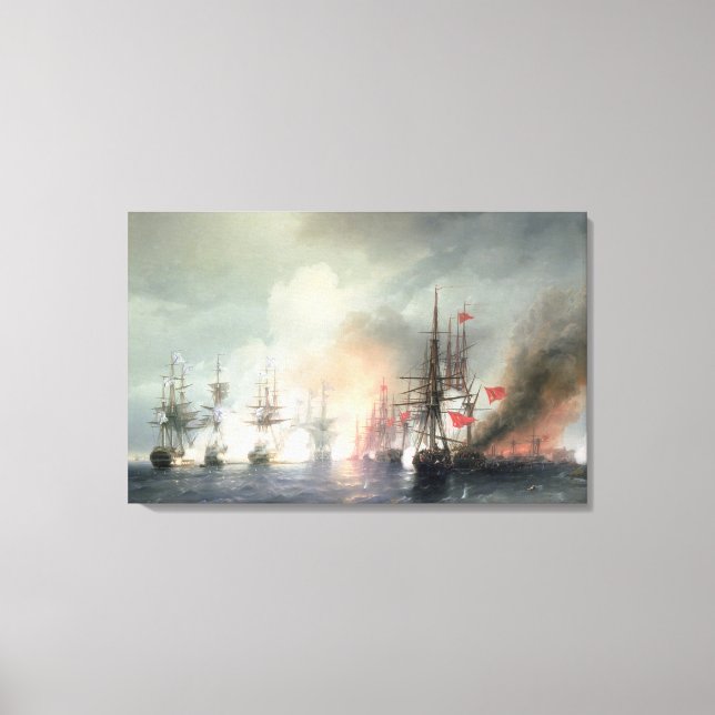 Toile Bataille maritime russo-turque de Sinop (Recto)