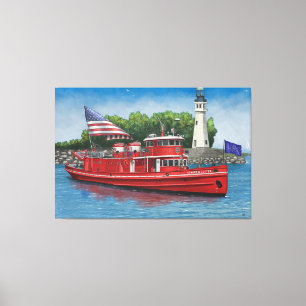 Toile Bateau à feu historique Buffalo Edward M. Cotter