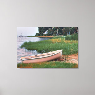 Toile Bateau à roues échoués parmi les roseaux