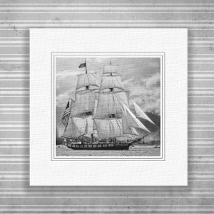 Toile Bateau à voile noir blanc