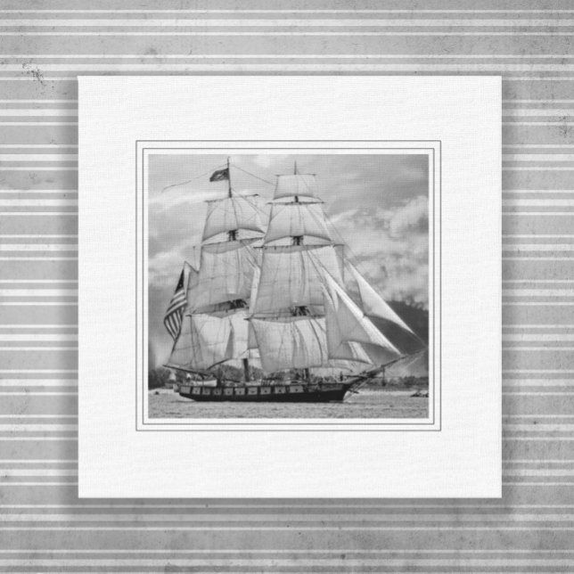 Toile Bateau à voile noir blanc (Créateur téléchargé)