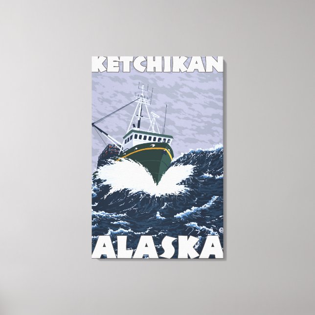Toile Bateau de pêche - Ketchikan, Alaska (Recto)
