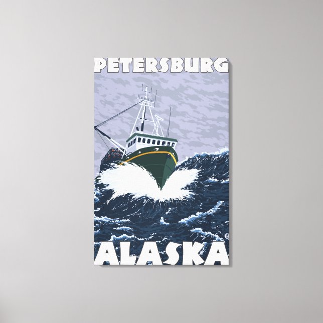 Toile Bateau de pêche - Petersburg, Alaska (Recto)