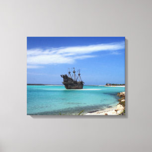 Toile Bateau de pirate des Caraïbes