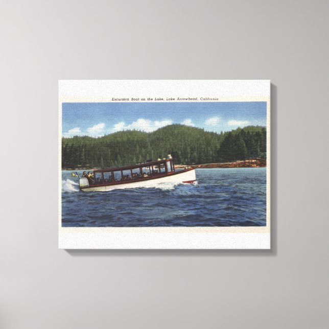 Toile Bateau d'excursion sur le lac (Recto)