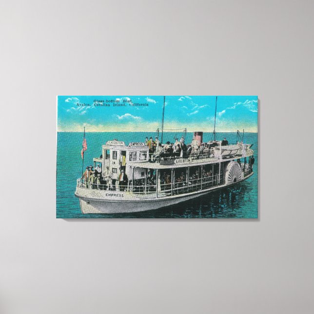 Toile Bateau en fond de verre à Avalon, Catalina Island (Recto)