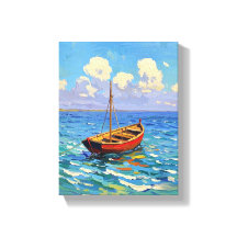 Bateau Extraordinaire sur la plage de vagues Van G