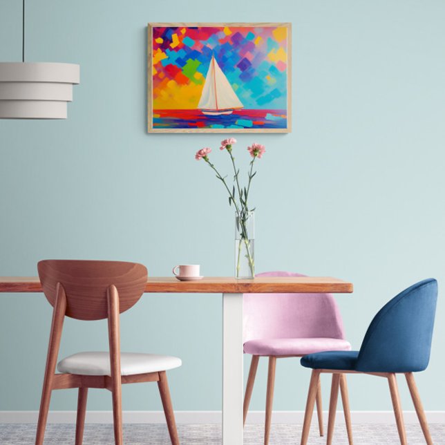 Toile bateau peint en mer (Créateur téléchargé)