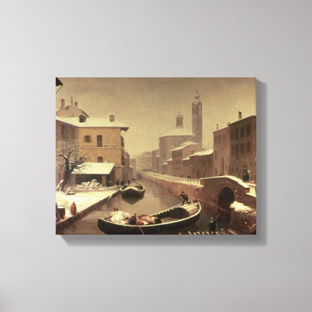 Toile Bateau sous la neige (Recto)