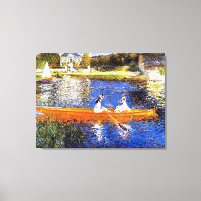 Toile Bateau sur la Seine Renoir Art (Recto)