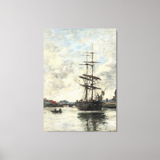 Toile Bateau sur les Touques Eugene Boudin(Français, 182 (Recto)